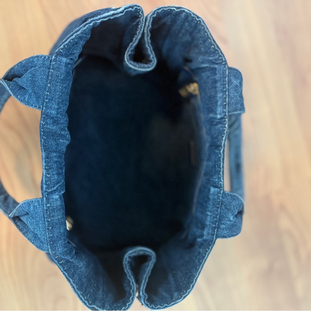 Prada Denim Logo Tote in Blue - Picture 6 of 12